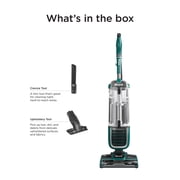 مكنسة كهربائية عمودية Shark Navigator Swivel Pro Plus، صديقة للحيوانات الأليفة، كوب غبار XL، فرشاة ذات شعيرات، NV250 Emerald