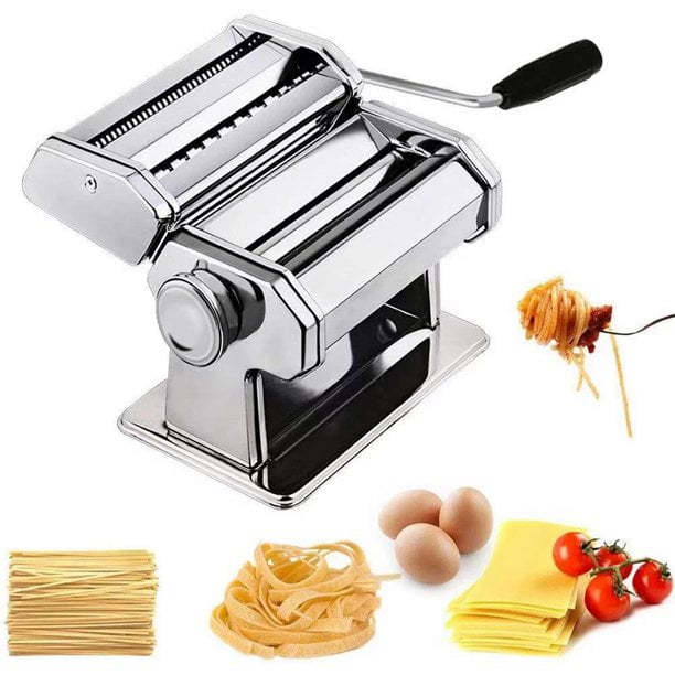 Flat Noodles Stainless Steel Household Manual Noodle Press Noodle Press Includes Pasta Lasagna and wonton 