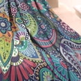 thumbnail image 3 of Multicolor Ethnic Paisley and Floral Pattern Blanket,Comfortable Soft Flannel Throw Blanket,All Season,Warm Lightweight Blankets for Sofa Bed Couch Living Room Chair,60"x80", 3 of 4