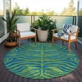 thumbnail image 6 of Addison Rugs Chantille Indoor/Outdoor Transitional Animal Print Green Washable Round Rug, 8' x 8', 6 of 6