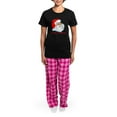 thumbnail image 4 of CafePress - Funny Christmas Santa Claus Women's Dark Pajamas - Women's Short Sleeve Print T-Shirt and Pants Dark Cotton Pajama Set, 4 of 7