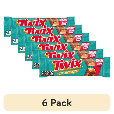 (6 pack) Twix Salted Caramel Chocolate Cookie Bars -2.8.oz