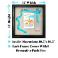 thumbnail image 2 of Tasse Verre 12x12 Black Shadow Box (2-Pack) Frame w/ Linen -16 Stick Pins, 2 of 7