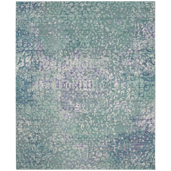 Safavieh Transitional Mystique Polyester Area Rug-Color:Blue/Multi,Shape:Large Rectangle,Size:8' x 10'