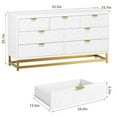 thumbnail image 3 of Danolapsi 7 Drawer Dresser for Bedroom, 53.5” Dresser Organizer with Golden Metal Handle and Legs, Modern Chest of Drawers, Large Dresser for Closet, Hallway, Entryway, 3 of 5