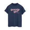 thumbnail image 1 of Gossip Girl Womens Swirl Logo Cotton Boyfriend T-Shirt, 1 of 3