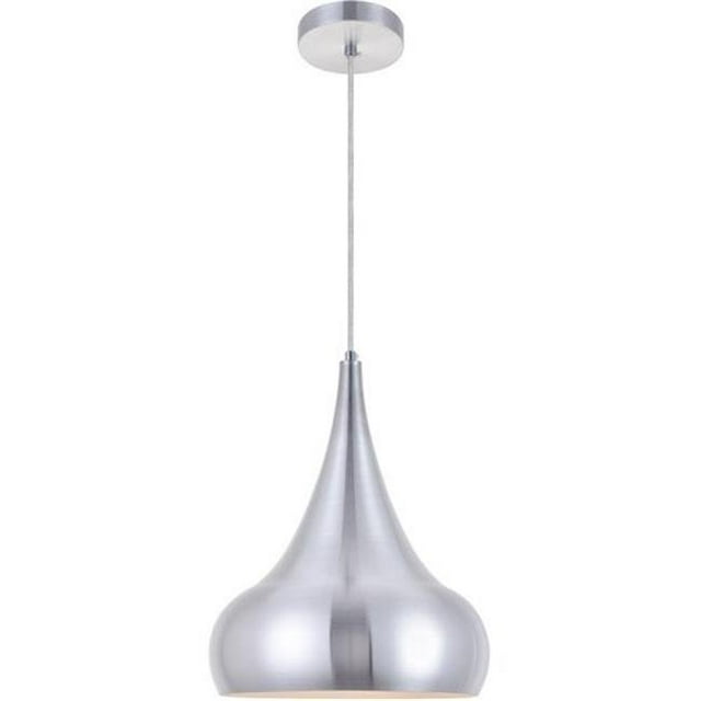 Luminaire suspendu à 1 ampoule Living District, nickel bruni