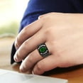 thumbnail image 5 of Bague en Acier Inoxydable avec Émeraude Synthétique pour Femmes Style TK3764 Taille 12, 5 of 5