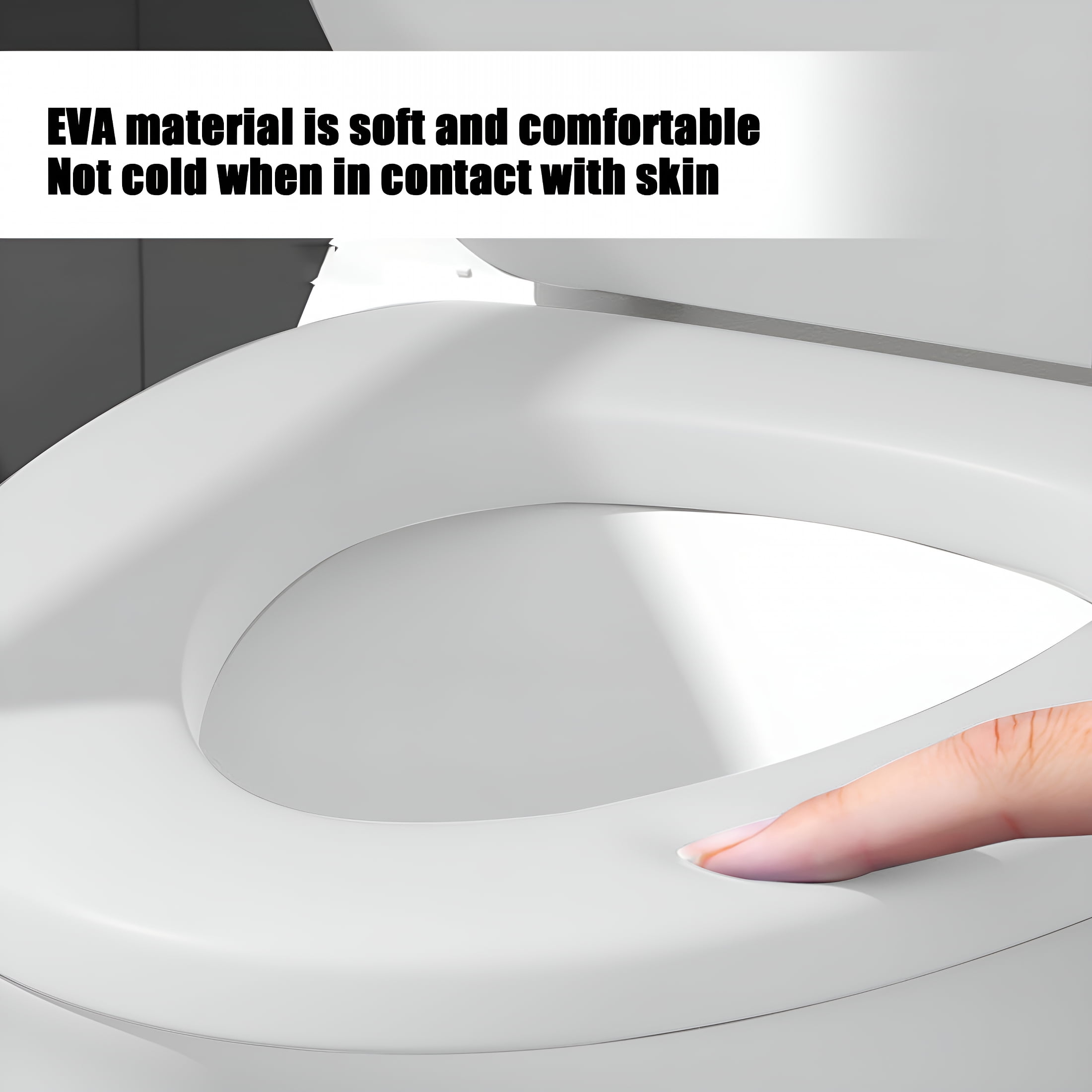 BPPEG Toilet Seat Elongated Vinyl Soft Close 17 Lid Slow Quiet No SlamEasy Installation