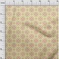 thumbnail image 2 of oneOone Cotton Poplin Yellow Fabric Artistic Flower & Shapes Geometric Fabric For Sewing Printed Craft Fabric By The Yard 56 Inch Wide, 2 of 4