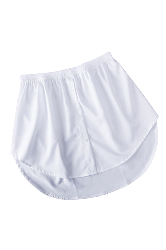 Charming White Cotton Fake Hem for Sweater and Casual Clothes