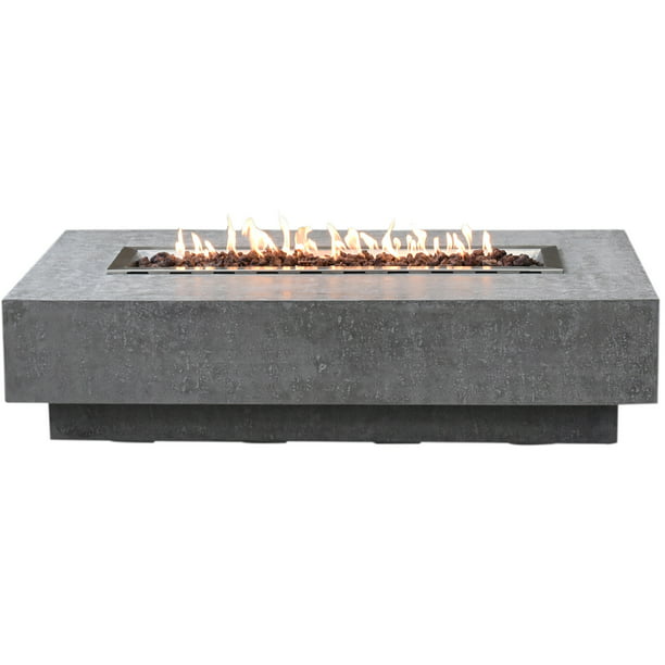 Elementi Outdoor Hampton Fire Pit Table, How To Place Glass Rocks In Fire Pit