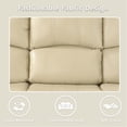 thumbnail image 6 of Lumary 3-Pieces Bonded Leather Sofa Living Room Furniture Set, White, 6 of 6