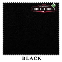 7' Championship Invitational Teflon Billiard Pool Table Felt Cloth - Black