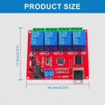thumbnail image 3 of USB 4 Channel 5V 12V 24V Relays Board Intelligent Switching Controller ULN2803 for PC Automation Tasks, 3 of 5