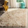 thumbnail image 1 of Safavieh Venice Shag Collection SG256C Handmade Glam 3-inch Extra Thick Area Rug, 6' x 9', Champagne, 1 of 5