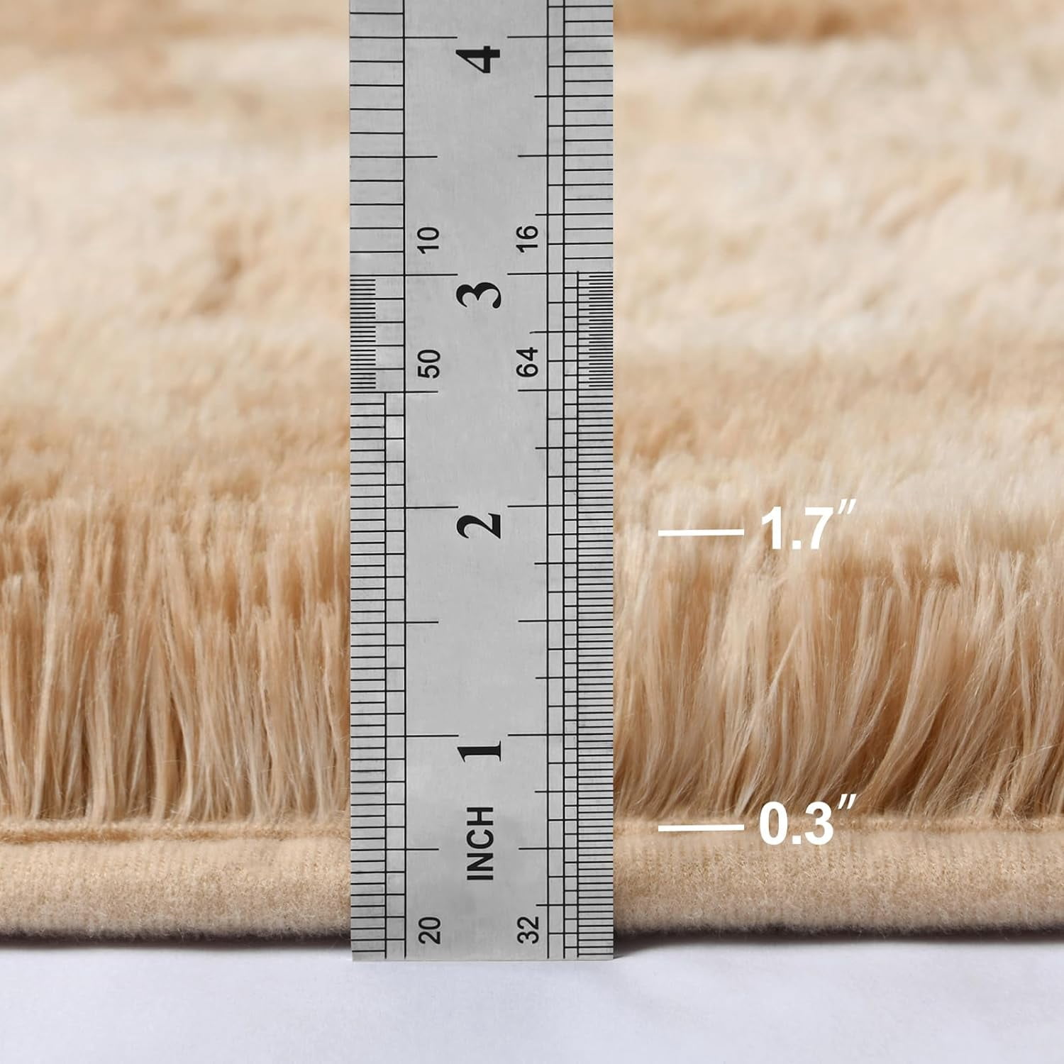 Noahas Fluffy Area Rug for Living Room Bedroom, 6 x 9 Tie-Dyed Beige Rug Fuzzy Non-Slip Modern Carpet Ultra Soft Faux Fur Rugs for Dorm Kids Room Home Decor