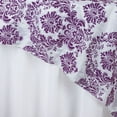 thumbnail image 2 of Efavormart Eggplant Damask Flocking Square Tablecloth Overlay 90"x90" Square Tablecloth Cover For Wedding Party Event Banquet, 2 of 4
