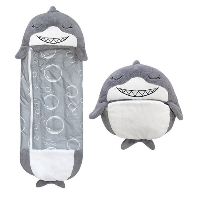 Saco de dormir de dibujos animados para niños y niñas, saco de dormir perezoso, almohada de muñeca de felpa, sacos de dormir de animales cálidos para regalo de Navidad