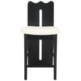 thumbnail image 3 of Safavieh Kieran Modern Mid Back Wood and Fabric Stools, Creme/Black, 3 of 5