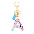 thumbnail image 1 of Multicolor Letter A - Z Initial Letter Resin Keychain Tassel Accessories Cute Premium Bag Charm ---A, 1 of 4