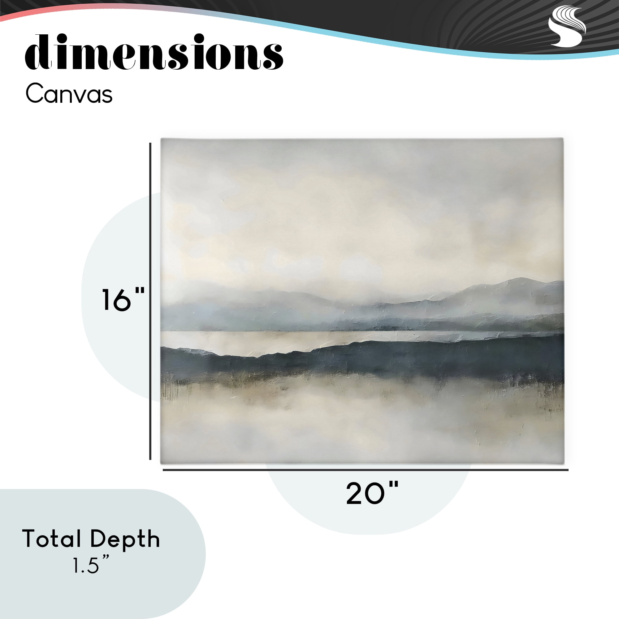 Stupell Industries Muted Horizon Mountainscape Canvas Wall Art, design by Riley B