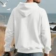 thumbnail image 5 of Men's Cable Knit Hoodies Casual Long Sleeve Sweatshirts Fashion Basic Tops Solid Color Hooded Winter Sweater Shirt (M, White), 5 of 5