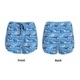 thumbnail image 5 of Lsque Blue Fish Printed Women's Running Shorts with Liner Pockets,Elastic Quick Dry Workout Athletic Gym Yoga Shorts,Womens High Waist Shorts-X-Large, 5 of 9