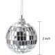 thumbnail image 2 of 40 bolas de discoteca con efecto espejo, 2 pulgadas, plateadas, bolas colgantes para decoración de fiestas, decoración de árboles de Navidad, 2 of 5