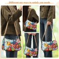 thumbnail image 4 of FORMRS Womens Shoulder Bag with Chain Strap Clutch Purse Cute Tote Handbag, Blue Floral Tomatoes, 4 of 7