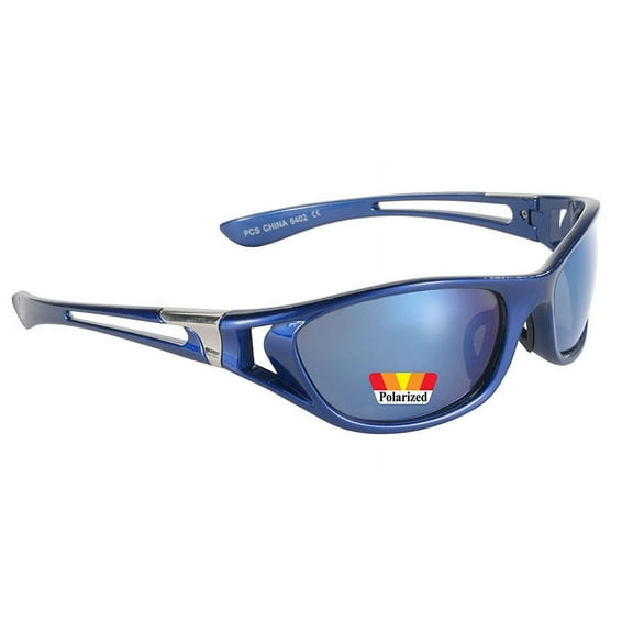 Kickstart Blue Ice Sunglasses Blue Frame/Polarized Blue Mirror Lens OS