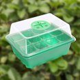 thumbnail image 3 of Caja 12 Agujeros para Cultivo Semillas Bandeja para Sembrar Plantas Jardín Invernadero (verde), 3 of 9