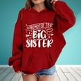 thumbnail image 2 of CONFREE Hoodies for Teen Girls Long Sleeve Hooded Sweatshirt for Girls Trendy Big Sister Letter Prints Fashion Preppy Pullover Tops With Pocket, 2 of 4