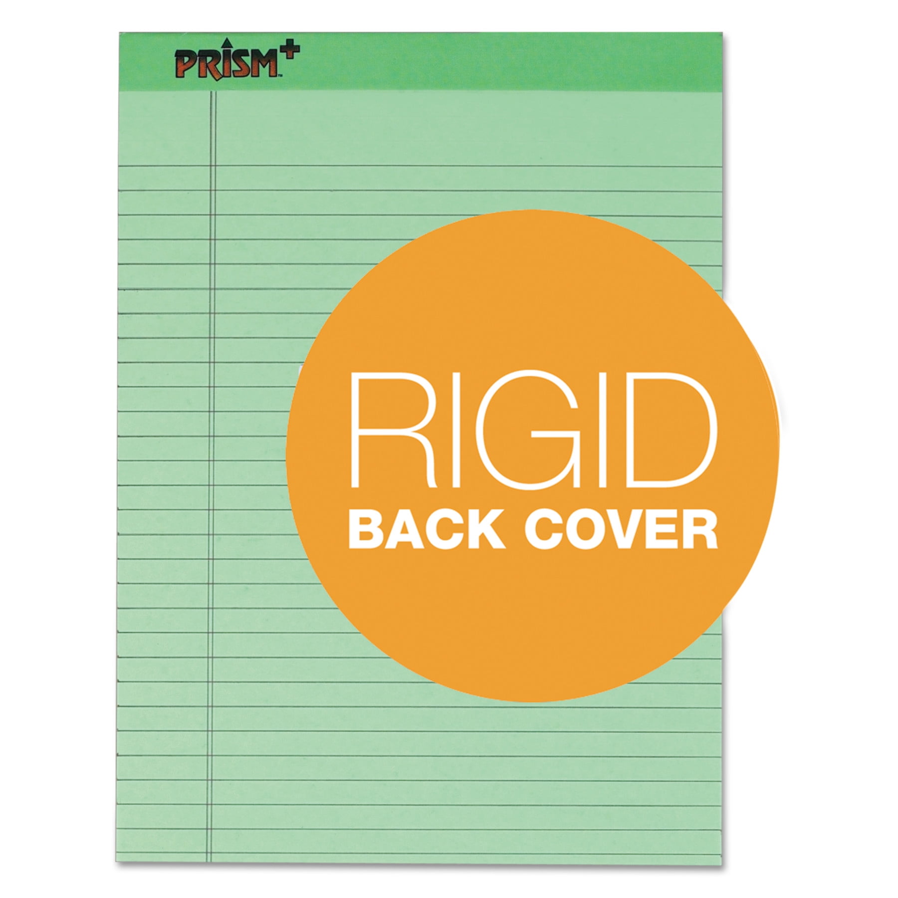 TOPS Prism Plus Colored Legal Pads, 8 1/2 x 11 3/4, Green, 50 Sheets, Dozen