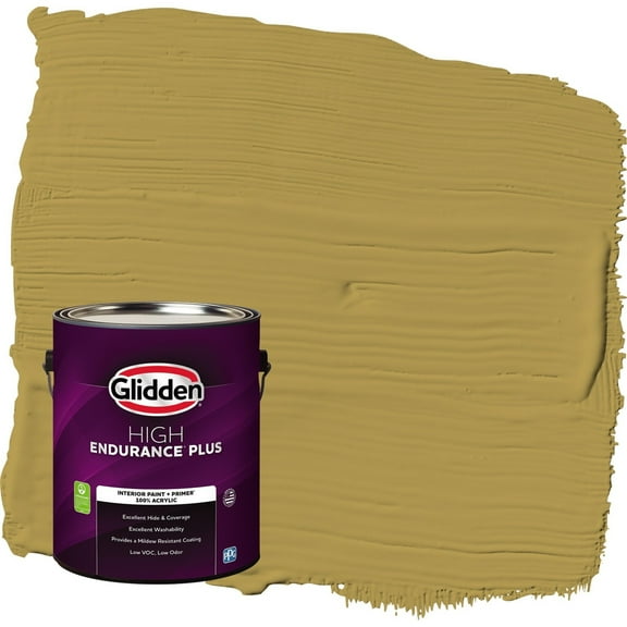 Glidden HEP Obsession / Yellow Eggshell Interior Paint with Primer, 1 Gallon