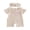 Apricot-Little Sister, variant on Newborn Baby Girls Little Sister Outfit Waffle Knit Ruffle Romper Little Sis Letter Embroidery Short Sleeve Infant Bodysuit Jumpsuit Headband Cute Baby Girl Summer Clothes