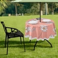 thumbnail image 7 of GZHJMY Little Daisy 60 Inch Round Tablecloth with Zipper Umbrella Hole Washable Spillproof Table Cloth Decorative for Picnic,Camping,Indoor and Outdoor, 7 of 7