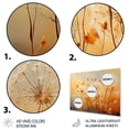 thumbnail image 3 of Designart "Dreaming of Orange Dandelions I" Floral Metal Wall Art, 3 of 5