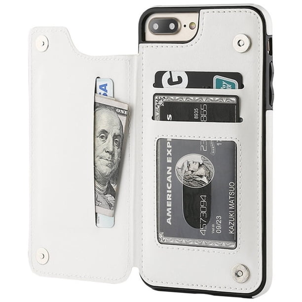 Fundas trasera de cuero para Samsung Galaxy S21 S20 FE 2022 S22 Ultra S10 Lite S10e S9 S8 Plus S7 Edge, billetera con tapa y tarjetero,funda de teléfono QYM unisex