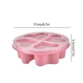 thumbnail image 3 of kkbbma under $5 Divided Serving Tray with Lid Vegetable Tray with Lid Fruit Platter 4 Compartment Vegetable Platter Reusable Food Containers Plastic Serving Dish for Lunch Meal Snack Storage, 3 of 6