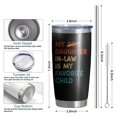 thumbnail image 3 of Gifts for Father/Mother In Law From Daughter In Law, Funny Father''s Day gifts Christmas Gift for Father/Mother In Law, 20 oz Dad/Mom Tumbler with lid and straw, 3 of 5