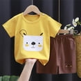 thumbnail image 6 of NOLDARES Toddler Boy Summer Play Clothes Short Sleeve Cartoon T-Shirt Shorts Casual Outfit Blazer,12-18 M, 6 of 9