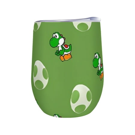 

Super Mario Stemless Wine Glass Stainless Steel Red and White Wine Cup Suitable for Daily Use Hospitality Home Bar Party Birthday Shower Housewarming Gift
