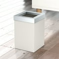 thumbnail image 4 of Gatco Elevate Stainless Steel 3 Gallon Square Wastebasket, Satin Nickel/Brushed Brass Lid, 4 of 7