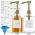 thumbnail image 2 of 2 Pack Coffee Syrup Dispenser Set 16.9oz Reusable Glass Syrup Bottle with Labels Funnel Clear Syrup Pump Dispenser Glass Pump Dispenser Coffee Syrup Bottle for Coffee Bar Home, 2 of 10