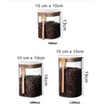thumbnail image 4 of Tarro de vidrio con tapa de bambú y cuchara, contenedor de almacenamiento de cocina cuadrado transparente hermético para especias, café, té Matcha, 4 of 8