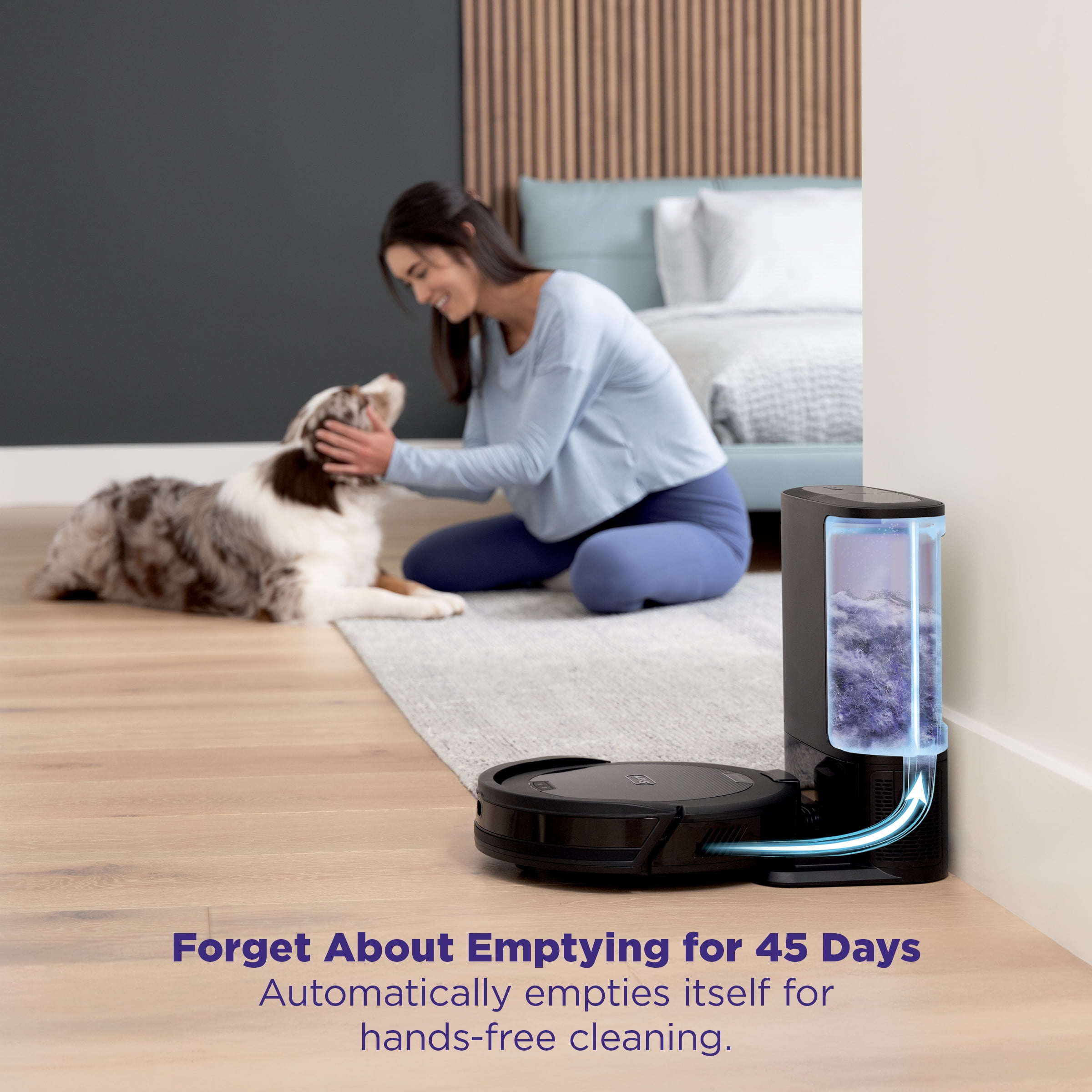 Shark Navigator Robot Vacuum, Self-Emptying, Smart Path Navigation, Object Detect & Avoid, RV2100AE