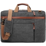 CoolBELL Convertible Shoulder Bag Messenger Laptop Case for 17.3 Inch Laptop, Dark Grey