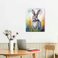 thumbnail image 2 of JEUXUS  Animal Canvas Art,Rabbit Sitting In Sun Watercolor Cute Picture,Decoration Cute Poster Painting Canvas Aesthetic Wall Art Dining Living Room Kitchen Decor, 2 of 4