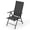 Black, variant on Costway 1 PCS Patio Folding Dining Chair with 7-Level Adjustable High Backrest for Garden Black
